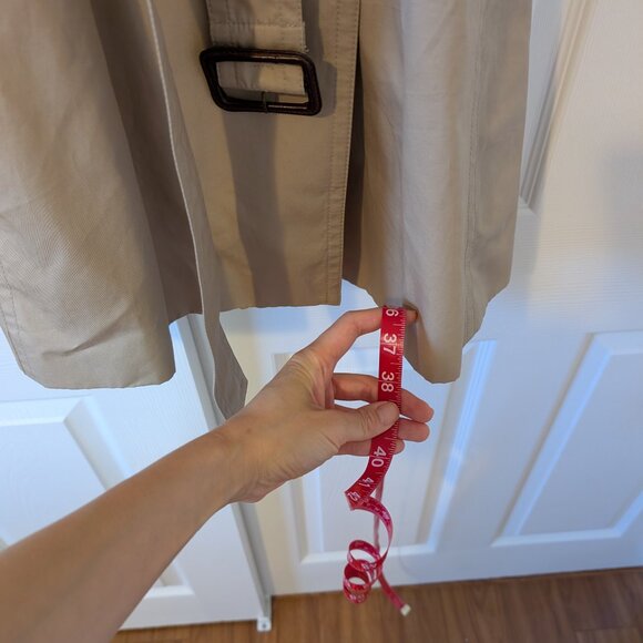 Banana Republic Trench Coat Tan Neutral Rain Fall Winter Chic Long Tailored - Picture 8 of 10